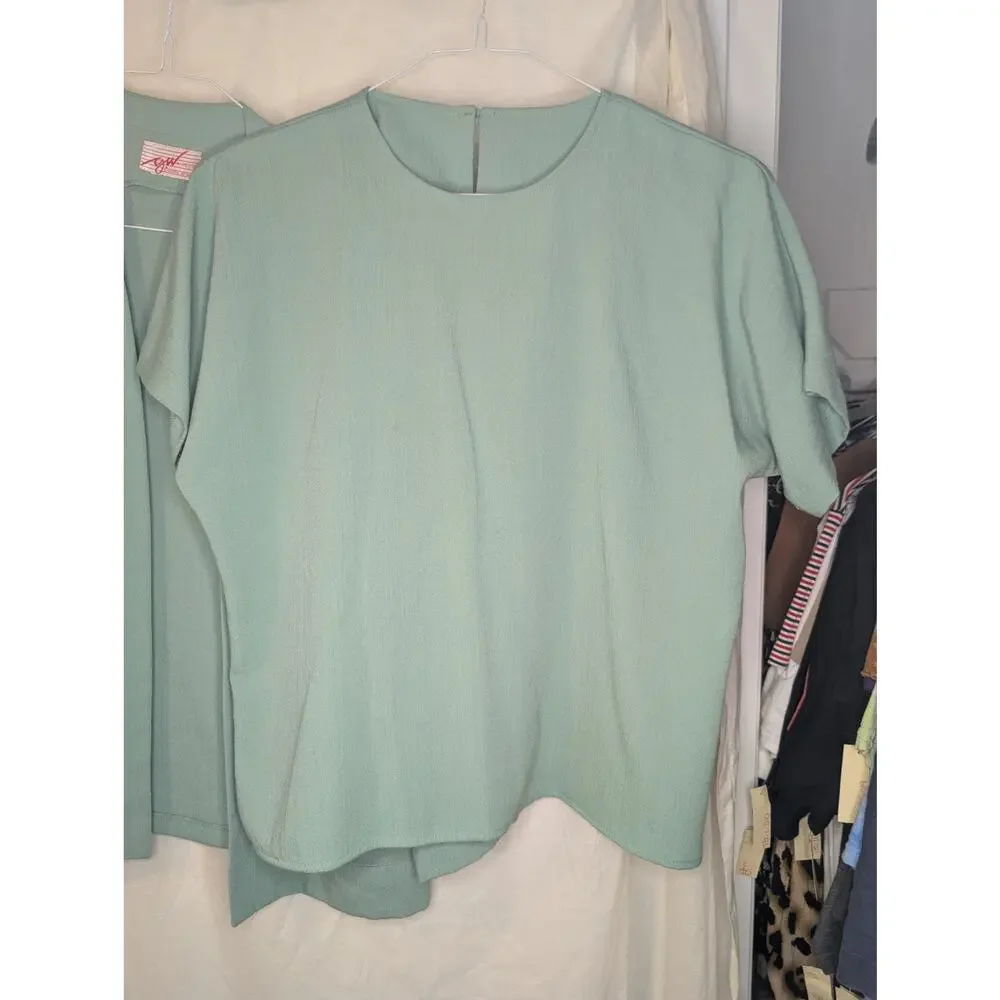 Vintage mint top and blazer